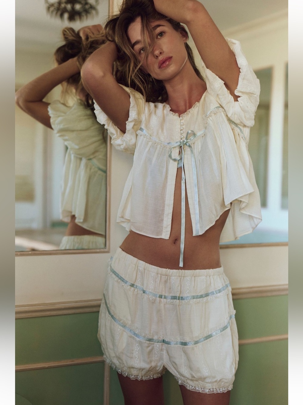 Free People Bali Sweetie Pie Set Tofu White Intimately Top Shorts Small XS NEW - Picture 4 of 11